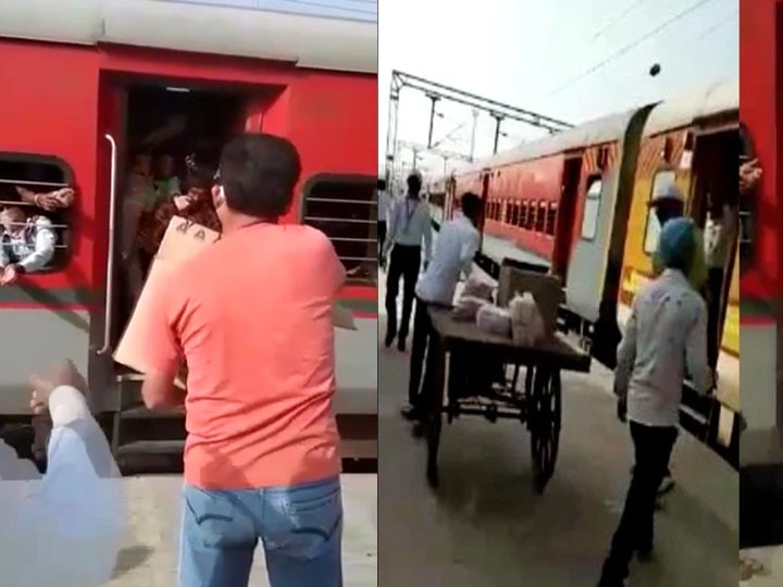 tundla railway staff throw food to migrant workers in train eight suspended टूंडला: श्रमिक स्पेशल ट्रेन में मजदूरों को फेंक कर खाना दिए जाने का मामला, रेलवे के 8 कर्मचारी सस्पेंड