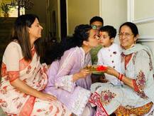 In Pics: कंगना रनौत ने नए घर में किया गृह प्रवेश, आरती-पूजा कर भांजे पृथ्वीराज को खिलाया हलवा