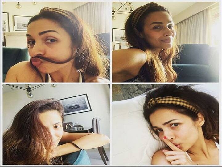 malaika arora shares photos of different stages of her mood during lockdown लॉकडाउन में कैसा है मलाइका अरोड़ा का मूड? ब्यूटी क्वीन ने शेयर की तस्वीरें