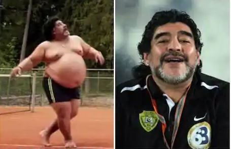 fact check of footballer diego maradona obese video फैक्ट चेक: क्या सूमो रेसलर की तरह हो गया है दिग्गज फुटबॉलर डिएगो माराडोना का शरीर, जानें वायरल वीडियो की हकीकत