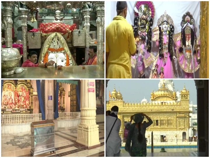 Unlock-1: Temples across the country opened after nearly two and a half months with strict rules, crowds of devotees gathered Unlock-1.0 : सख्त नियमों के साथ करीब ढाई महीनों बाद खुले देश भर के मंदिर, उमड़ी भक्तों की भीड़