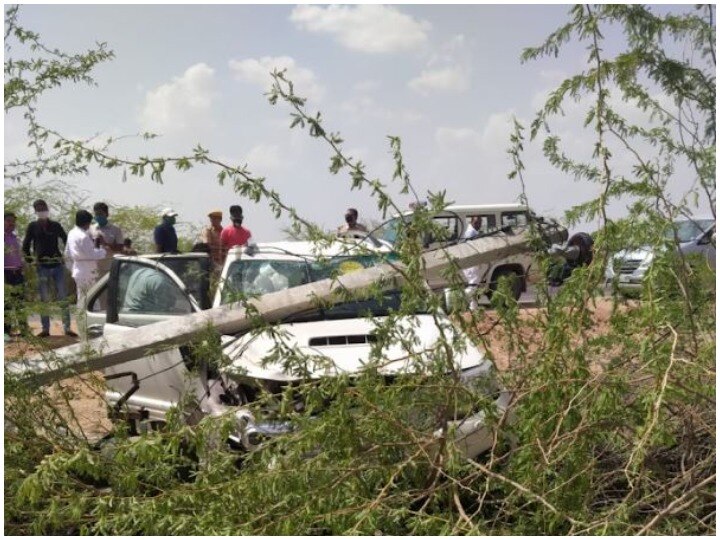 Rajasthan Union Minister Kailash Chaudhary car crashes he is safe ann राजस्थान: केंद्रीय मंत्री कैलाश चौधरी की कार दुर्घटनाग्रस्त, बाल-बाल बचे