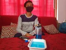 कानपुर के छात्र शिवा का कमाल, कोरोना संक्रमण से बचने के लिए बनाई ऑटोमैटिक हैंड सेनेटाइजर मशीन