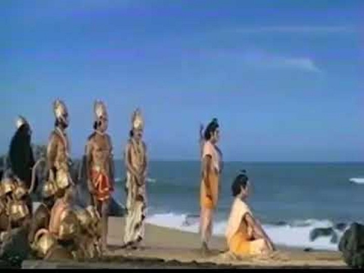 This is how ramanand sagar ramayan Ram Sethu scene shoot reveals sunil lahri watch video रामानंद सागर ने ऐसे शूट किया था 'रामायण' में रामसेतु का सीन, मंगवाए गए थे ये खास पत्थर