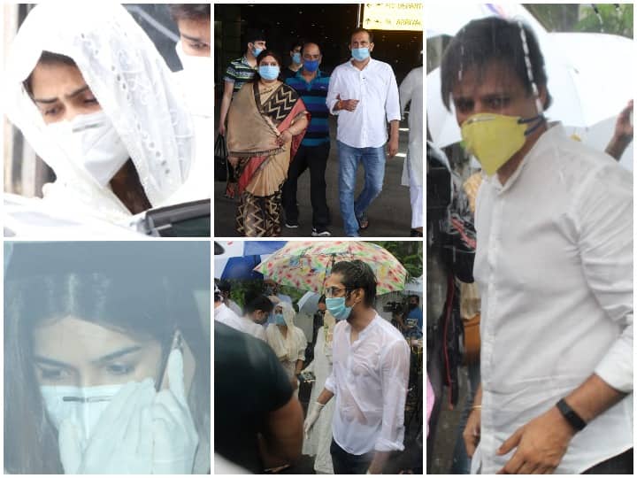 बॉलीवुड अभिनेता सुशांत सिंह राजपूत को अंतिम संस्कार मुंबई में विले पार्ले में कर कर दिया गया है. परिवार के पटना से मुंबई पहुंचते ही सुशांत के क्रिया कर्म की तैयारियां होने लगीं. सुशांत के पिता ने उन्हें मुखाग्नि दी. (Photo Credit: Manav Manglani)