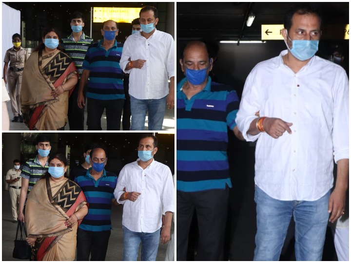 In pics: His father and close relatives arrived in Mumbai for son Sushant's funeral, seen in shock