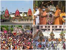 Jagannath Rath Yatra: धूमधाम से निकाली जा रही है रथयात्रा, देखें तस्वीरें
