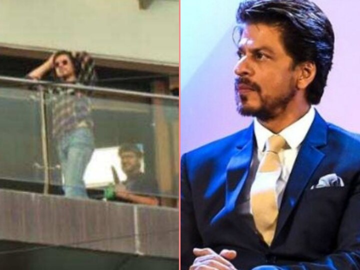 Shah Rukh khan start Shooting at Mannat for a project video viral on social media शाहरुख खान ने शुरू की शूटिंग, 'मन्नत' की बालकनी में वीडियो शूट करवाने का Video Viral