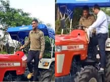 अपने खेत में ट्रैक्टर चलाते नज़र आए धोनी, आप भी देखें वायरल वीडियो