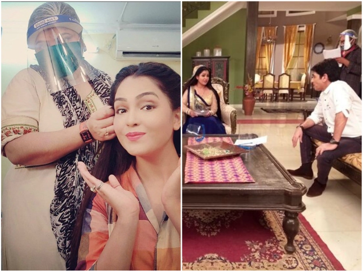 bhabhi ji ghar par hain shooting resumes angoori bhabhi aka shubhangi Atre photos viral on social media