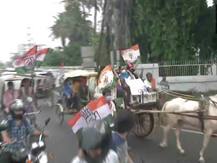 तेल कीमतों में वृद्धि के खिलाफ पटना में कांग्रेस का प्रदर्शन, बैलगाड़ी और साइकिल चलाकर जताया विरोध