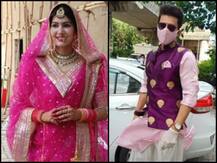 IN PICS: Lockdown के बीच इस एक्टर ने रचाई गर्लफ्रेंड से शादी, मास्क लगाए नजर आए दूल्हा-दुल्हन