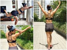 In Pics: हिना खान ने शेयर की धूप में वर्क आउट करते हॉट तस्वीरें, बोल्ड अंदाज में फ्लॉट की टोन्ड फीगर