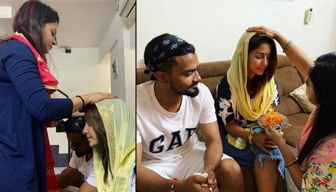 In Pics: Hina Khan has been dating Rocky Jaiswal for years, now suddenly the bride became one of the pictures of the couple.