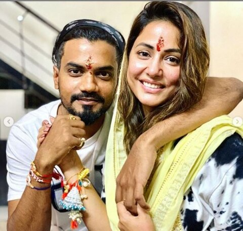 In Pics: Hina Khan has been dating Rocky Jaiswal for years, now suddenly the bride became one of the pictures of the couple.