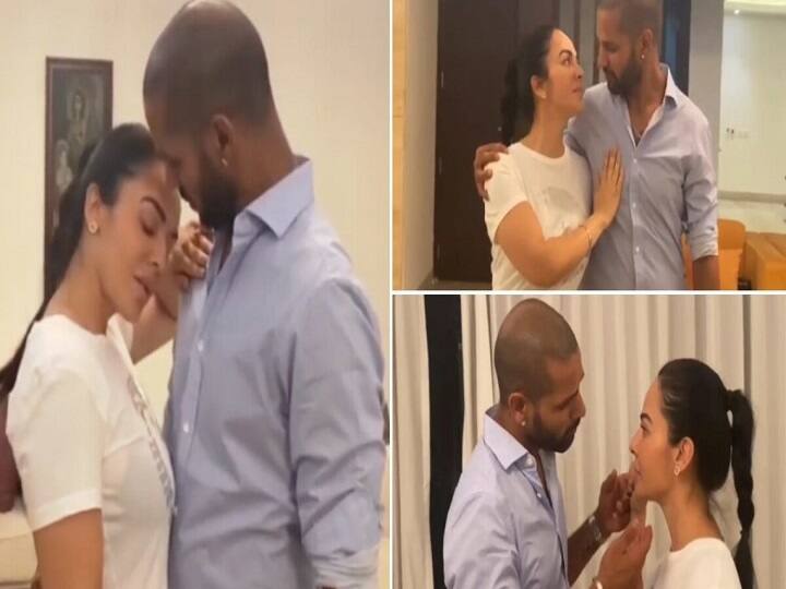 Shikhar Dhawan shared a romantic picture with his wife शिखर धवन ने पत्नी के साथ शेयर की रोमांटिक तस्वीर, बताया- क्या होता है प्यार