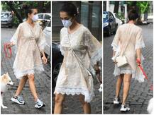 Spotted: कोरोना महामारी के बीच वन पीस ड्रेस में कुत्ते को घुमाती मुंबई की सड़को पर दिखी मलाइका अरोड़ा, देखिए तस्वीरें