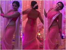 पिंक साड़ी में मोनालिसा ने किया डांस, सोशल मीडिया पर खूब वायरल हो रहा है वीडियो