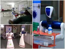 Photos: गुजरात के अस्पताल में रोबोट कर रहे कोरोना मरीजों की देखभाल, यहां देखिए काम करते रोबोट की तस्वीरें