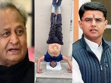IN Pics: राजस्थान में सियासी संकट के बीच होटल में शीर्षासन करते दिखे कांग्रेस विधायक, वायरल हो रही हैं तस्वीरें