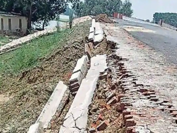 Gorakhpur bridge approach road broken BJP MLA said will file a case यूपी: भ्रष्‍टाचार की भेंट चढ़ा पुल, एप्रोच मार्ग टूटने पर बीजेपी विधायक बोले- दर्ज कराएंगे मुकदमा