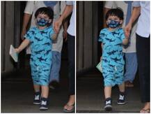 In Pics: हाथ में किताब और चेहरे पर मास्क, बेहद क्यूट अंदाज में स्पॉट हुए तैमूर अली खान