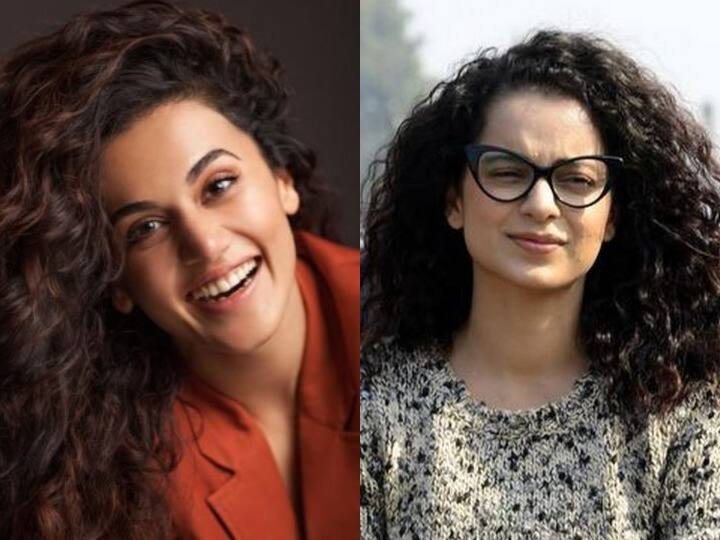 Taapsee Pannu kangana ranaut catfight on another level taapsee shares kangana interview clips तापसी पन्नू ने कंगना रनौत के पुराने इंटरव्यू शेयर कर उड़ाई खिल्ली, दोनों एक्ट्रेस में बढ़ी कैटफाइट