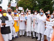 कांग्रेस नेताओं के प्रदर्शन को बिहार बीजेपी ने बताया ड्रामा