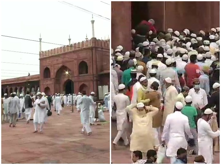 Delhi Bakrid Devotees offer Namaz at Jama Masjid on EID Aladha देशभर में मनाया जा रहा है बकरीद का त्योहार, पीएम-राष्ट्रपति ने दी शुभकामनाएं, जामा मस्जिद में अदा की गई नमाज