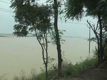 गोरखपुरः बाढ़ ने बढ़ाई ग्रामीणों की मजबूरी, मवेशियों के साथ रहने को हुए मजबूर