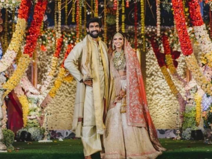 एक वीडियो में जहां राणा अपनी पत्नी के साथ सात फेरे लेते दिखाई दे रही है और मिहिका पत्नी को देखकर मुस्कुरा रही हैं. वहीं एक फोटो में मिहिका बजाज शरमाती हुई नजर आ रही हैं.