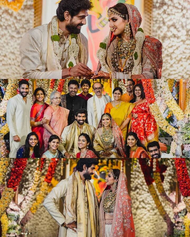 राणा-मिहिका की शादी तेलुगु और मारवाड़ी परंपरा से हुई. मिहिका की मां बंटी बजाज ने शादी का डेकोरेशन किया था.