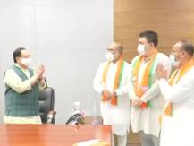 इस राज्य में कांग्रेस से इस्तीफा देने वाले 5 विधायक BJP में हुए शामिल, जेपी नड्डा से भी मिले