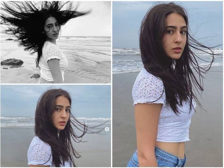  बॉलीवुड अभिनेत्री सारा अली खान ने अपने मंडे मार्निग मूड को साझा किया है और यह मूड समुद्र के किनारे रेत पर सैर करने के बारे में है. 