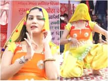 पीला सूट, गुलाबी दुपट्टा और खुले बाल, स्टेज पर पूरे स्टाइल से पहुंचीं Sapna Choudhary, पहले नहीं देखा होगा ऐसा डांस