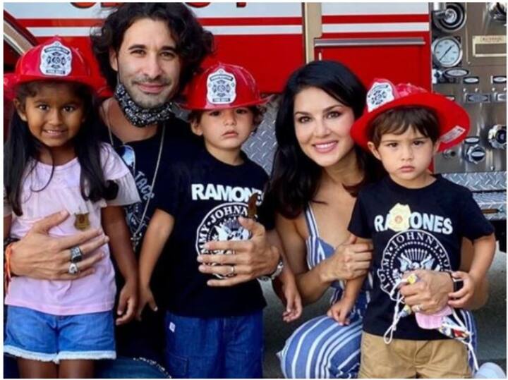 बॉलीवुड अभिनेत्री सनी लियोनी कोरोना वायरस नियमों में ढील के बाद पति और बच्चों के साथ घूमने निकली. 