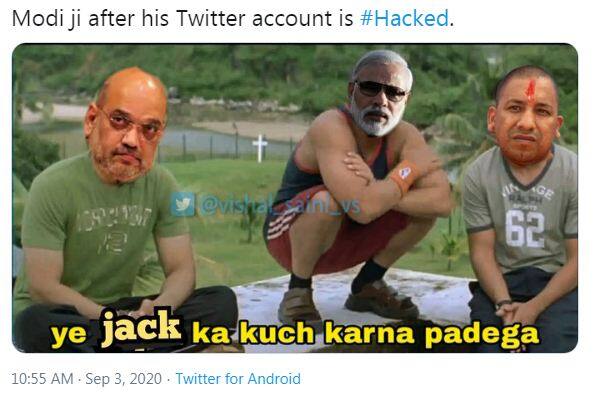 गोलमाल फिल्म का एक सीन को पीएम मोदी समेत अमित शाह और योगी आदित्यनाथ को दिखा दिया