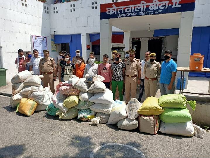 Greater Noida Police arrested 6 Drug smuggler recovered 400 kg hashish, Hemp यूपी: ग्रेटर नोएडा में नशा तस्करों के अंतरराज्यीय गिरोह का भंडाफोड़, 6 आरोपी गिरफ्तार, 3 करोड़ की चरस-गांजा बरामद