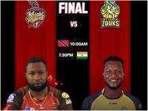 CPL Final LIVE, TKR vs SLZ: त्रिनबागो नाइटराइडर्स और सेंट लूसिया जॉक्स के बीच खिताबी भिड़ंत आज, जानें कब, कहां और कैसे देखें मैच