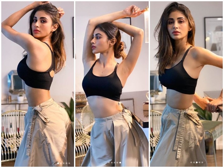 Why did Mouni Roy quit her studies as a background dancer to start her career?