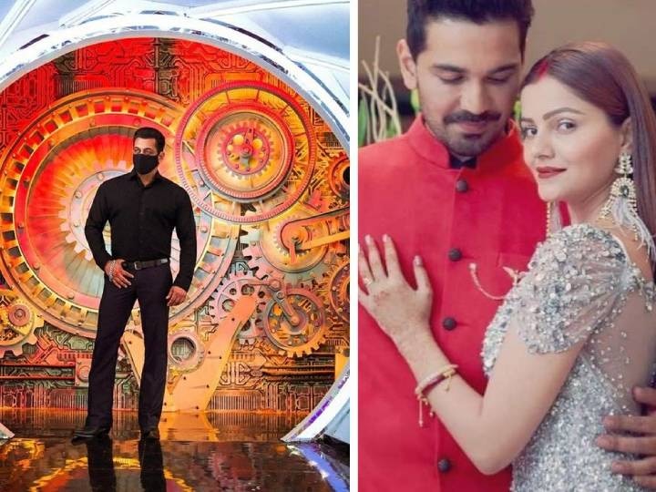 Bigg Boss 14 Grand Premiere pics leaked Rubina Dilaik  Abhinav Shukla share stage with Salman Khan