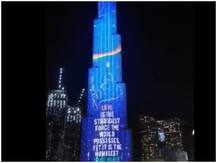 महात्मा गांधी की 151वीं जयंती पर बुर्ज खलीफा पर उनके चित्र किए गए प्रदर्शित