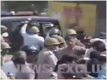 हाथरसः RLD कार्यकर्ताओं ने तोड़ा सुरक्षा घेरा, गांववालों और कार्यकर्ताओं के बीच हुआ पथराव