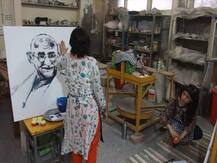 महात्मा गांधी की 151वीं जयंती पर ललित कला अकादेमी में चित्रकला कार्यशाला का अयोजन