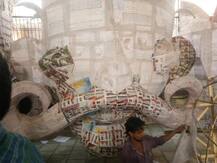 इस बार 80 फुट का होगा मेरठ का 'रावण', मूंछे होंगी नत्थू लाल जैसी, पढ़ें क्या कहना है इन पुतलों को बनाने वाले कारीगर का