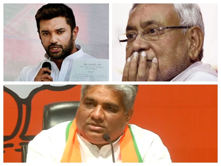 Bihar Election:Chirag continuous barb on Nitish troubling Jdu Bjp...Ruling partly leaders speechless.ann बिहार चुनाव : चिराग के नीतीश पर हमले से जेडीयू बीजेपी परेशान,नेताओं को नही सूझ रहा जवाब
