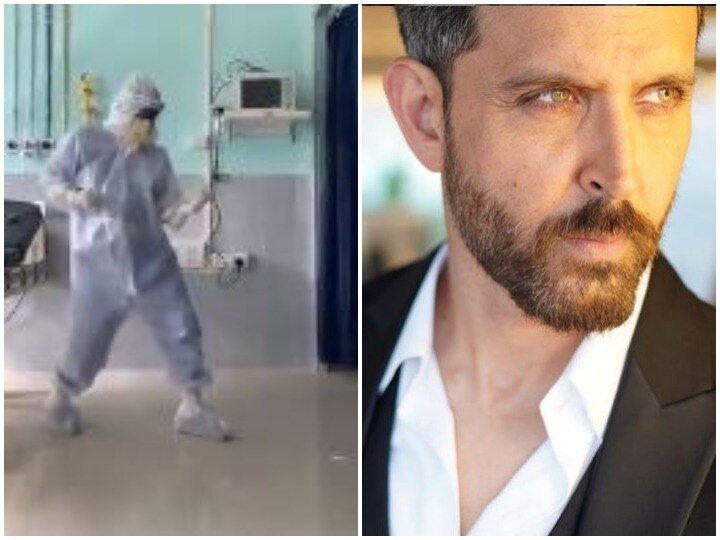 Doctor did a bang dance on the song 'War' in PPE kit, Hrithik said this PPE किट में डॉक्टर ने फिल्म 'वॉर' के सॉन्ग पर किया धमाकेदार डांस, ऋतिक ने कही ये बात