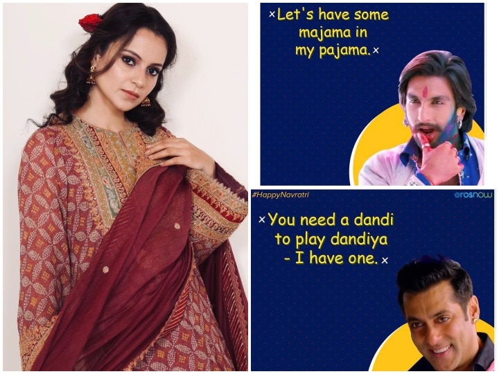Kangana Ranaut lashesh out on eros navrati memes says ott platforms becomes adult content serving platforms Eros ने की नवरात्रि पोस्ट, भड़की कंगना रनौत बोलीं- पोर्न हब बन गए हैं OTT प्लेटफॉर्म