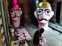 तीन पीढ़ियों से रावण के पुतले बनाते आ रहे रामपुर के एम खां उर्फ राजू भाई लेकिन इस बार...