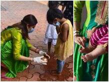 Video: शिल्पा शेट्टी ने नवरात्रि पूजा में बेटी समिशा को लगाया भोग, कन्या पूजन का वीडियो वायरल